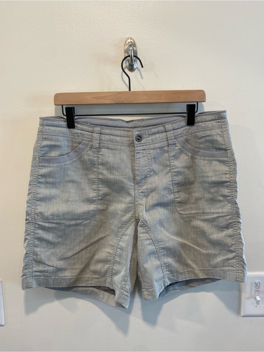 Kuhl Cabo shorts women’s size 12 linen performance lightweight breathable upf 50